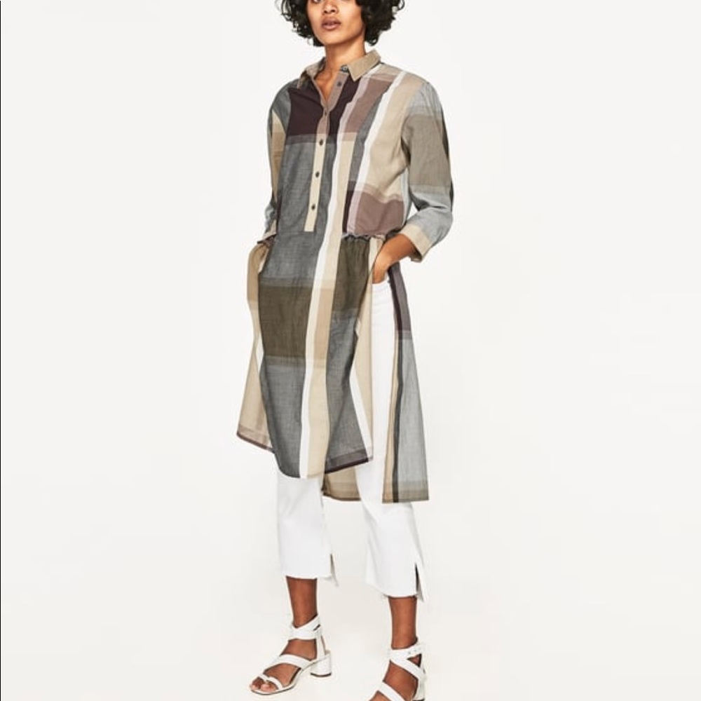 Zara Checkered Tunic